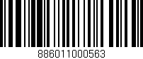 Código de barras (EAN, GTIN, SKU, ISBN): '886011000563'