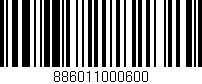 Código de barras (EAN, GTIN, SKU, ISBN): '886011000600'