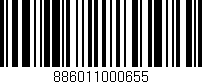 Código de barras (EAN, GTIN, SKU, ISBN): '886011000655'
