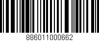 Código de barras (EAN, GTIN, SKU, ISBN): '886011000662'