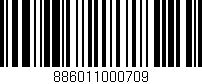 Código de barras (EAN, GTIN, SKU, ISBN): '886011000709'