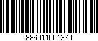 Código de barras (EAN, GTIN, SKU, ISBN): '886011001379'