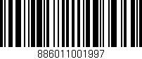 Código de barras (EAN, GTIN, SKU, ISBN): '886011001997'