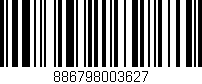 Código de barras (EAN, GTIN, SKU, ISBN): '886798003627'