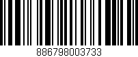 Código de barras (EAN, GTIN, SKU, ISBN): '886798003733'