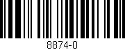 Código de barras (EAN, GTIN, SKU, ISBN): '8874-0'
