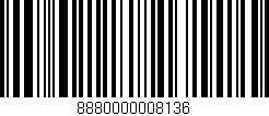 Código de barras (EAN, GTIN, SKU, ISBN): '8880000008136'