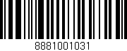 Código de barras (EAN, GTIN, SKU, ISBN): '8881001031'