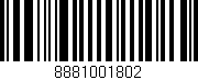 Código de barras (EAN, GTIN, SKU, ISBN): '8881001802'