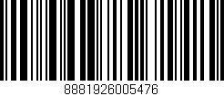 Código de barras (EAN, GTIN, SKU, ISBN): '8881926005476'