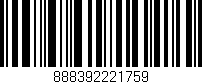 Código de barras (EAN, GTIN, SKU, ISBN): '888392221759'