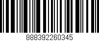 Código de barras (EAN, GTIN, SKU, ISBN): '888392260345'