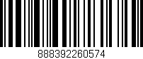 Código de barras (EAN, GTIN, SKU, ISBN): '888392260574'