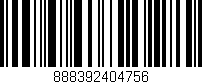 Código de barras (EAN, GTIN, SKU, ISBN): '888392404756'