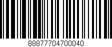 Código de barras (EAN, GTIN, SKU, ISBN): '88877704700040'