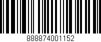 Código de barras (EAN, GTIN, SKU, ISBN): '888874001152'