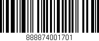 Código de barras (EAN, GTIN, SKU, ISBN): '888874001701'