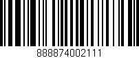 Código de barras (EAN, GTIN, SKU, ISBN): '888874002111'