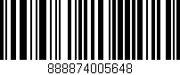 Código de barras (EAN, GTIN, SKU, ISBN): '888874005648'