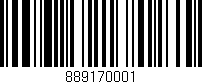 Código de barras (EAN, GTIN, SKU, ISBN): '889170001'
