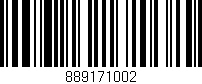 Código de barras (EAN, GTIN, SKU, ISBN): '889171002'