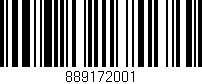 Código de barras (EAN, GTIN, SKU, ISBN): '889172001'