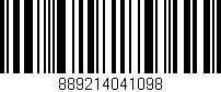 Código de barras (EAN, GTIN, SKU, ISBN): '889214041098'