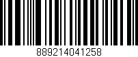 Código de barras (EAN, GTIN, SKU, ISBN): '889214041258'
