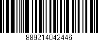 Código de barras (EAN, GTIN, SKU, ISBN): '889214042446'