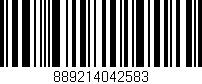 Código de barras (EAN, GTIN, SKU, ISBN): '889214042583'
