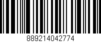 Código de barras (EAN, GTIN, SKU, ISBN): '889214042774'