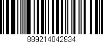 Código de barras (EAN, GTIN, SKU, ISBN): '889214042934'