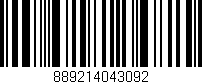 Código de barras (EAN, GTIN, SKU, ISBN): '889214043092'