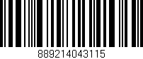 Código de barras (EAN, GTIN, SKU, ISBN): '889214043115'