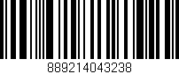 Código de barras (EAN, GTIN, SKU, ISBN): '889214043238'