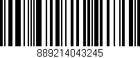 Código de barras (EAN, GTIN, SKU, ISBN): '889214043245'