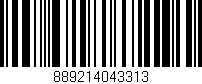 Código de barras (EAN, GTIN, SKU, ISBN): '889214043313'