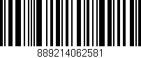 Código de barras (EAN, GTIN, SKU, ISBN): '889214062581'
