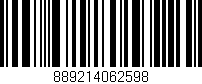 Código de barras (EAN, GTIN, SKU, ISBN): '889214062598'