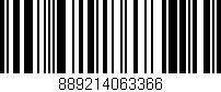 Código de barras (EAN, GTIN, SKU, ISBN): '889214063366'