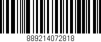 Código de barras (EAN, GTIN, SKU, ISBN): '889214072818'