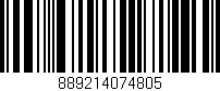 Código de barras (EAN, GTIN, SKU, ISBN): '889214074805'