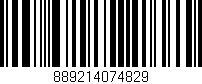 Código de barras (EAN, GTIN, SKU, ISBN): '889214074829'