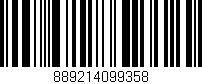 Código de barras (EAN, GTIN, SKU, ISBN): '889214099358'