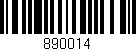 Código de barras (EAN, GTIN, SKU, ISBN): '890014'