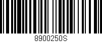 Código de barras (EAN, GTIN, SKU, ISBN): '8900250S'