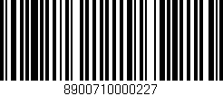 Código de barras (EAN, GTIN, SKU, ISBN): '8900710000227'