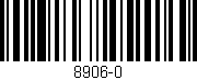 Código de barras (EAN, GTIN, SKU, ISBN): '8906-0'