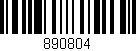 Código de barras (EAN, GTIN, SKU, ISBN): '890804'