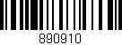 Código de barras (EAN, GTIN, SKU, ISBN): '890910'
